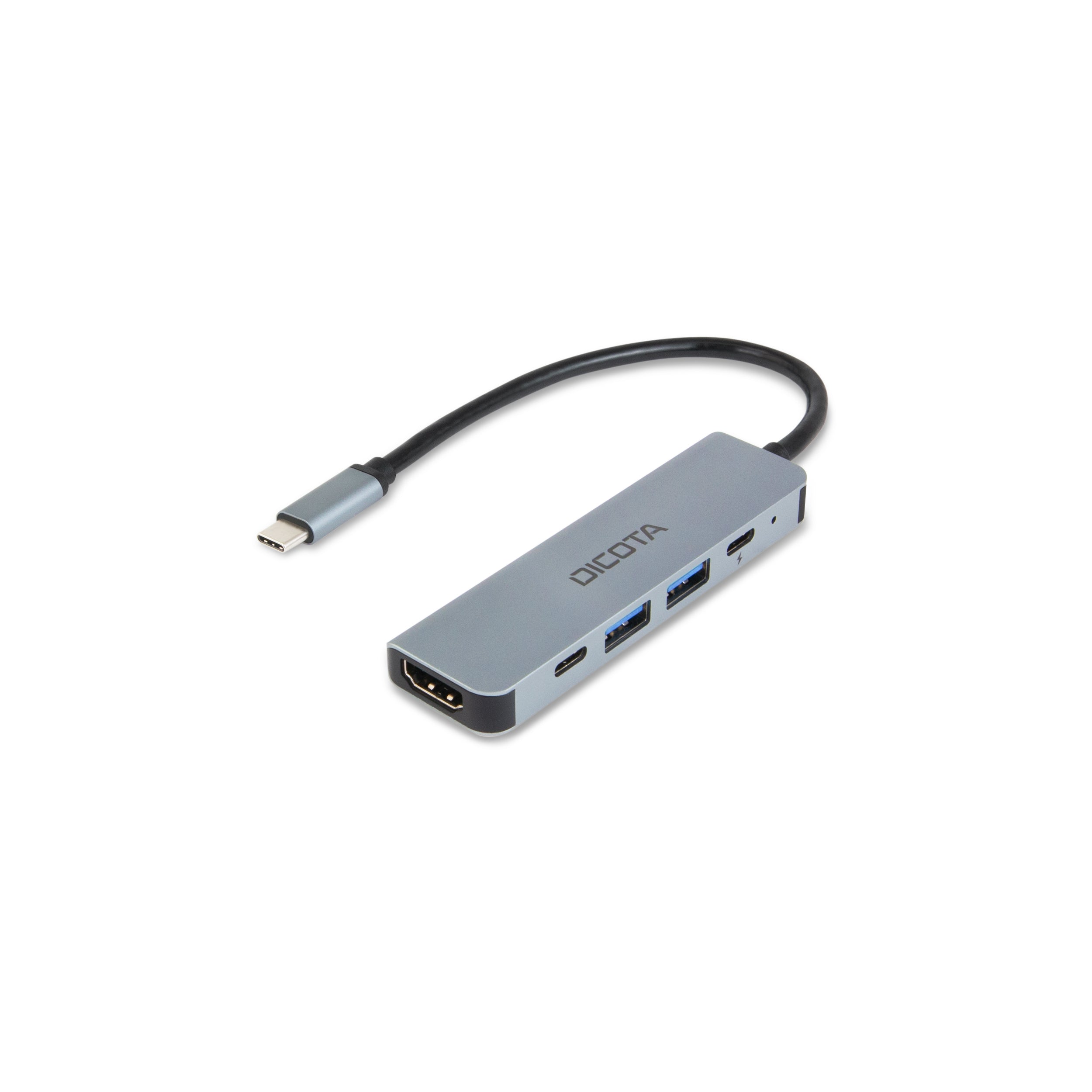 Dicota USB-C 5-in-1 Video Hub 4K PD 100W silber Dicota USB-C 5-in-1 Video Hub 4K PD 100W silber